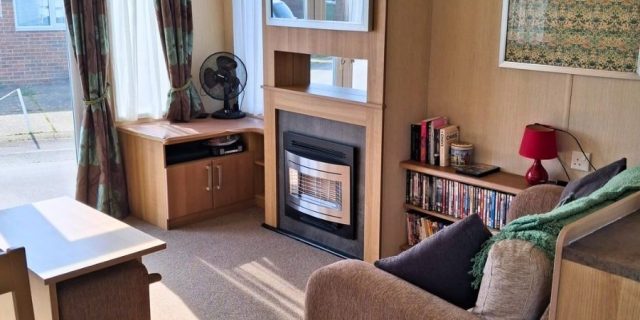 2013 Swift Bordeaux living room with fire