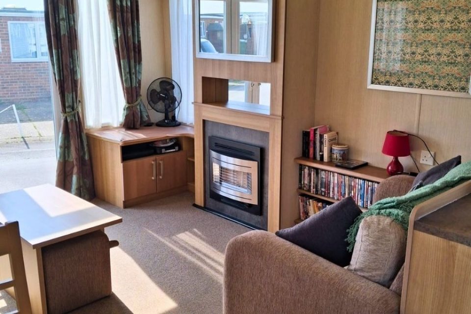 2013 Swift Bordeaux living room with fire