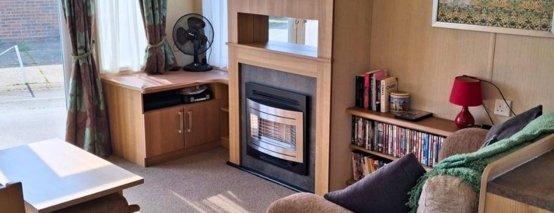 2013 Swift Bordeaux living room with fire